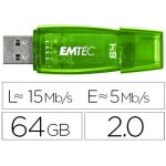 EMTEC Pen Drive Usb Flash C410 64GB 2.0 Verde - OFF0155273CE