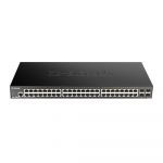 D-Link Switch 48-PORT Gigabit Smart Managed Switch With 4X 10G Sfp+ Ports - DGS-1250-52X/E