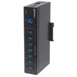 Manhattan Switch 7-Port USB3.0 Hub Industrial Applications - 164405