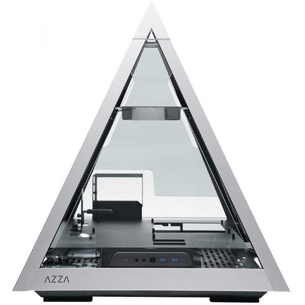 Azza Caixa Pc Pyramid 804L, Bench/show Housing Grey/black Tempered Gla -  CSAZ-804L