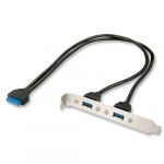 Lindy - 33096 cable USB 0,4 m Gris, Negro - 33096