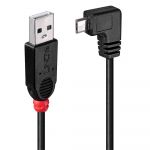 Lindy - 31975 cable USB 0,5 m USB 2.0 USB A Micro-USB B Negro - 31975