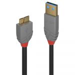 Lindy - 36768 cable USB 3 m USB 3.2 Gen 1 (3.1 Gen 1) USB A Micro-USB B Negro - 36768