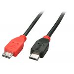 Lindy - 31758 cable USB 0,5 m USB 2.0 Micro-USB B Negro - 31758
