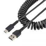 StarTech.com - Cable de 1m de Carga USB A a USB C, Cable USB Tipo C Rizado de Carga Rápida y Servicio Pesado, Cable USB 2.0 A a - R2ACC-1M-USB-CABLE