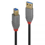 Lindy - 36740 cable USB 0,5 m USB 3.2 Gen 1 (3.1 Gen 1) USB A USB B Negro - 36740