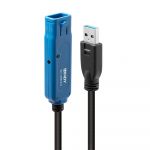Lindy - 43158 cable USB 8 m USB 3.2 Gen 1 (3.1 Gen 1) USB A Negro - 43158