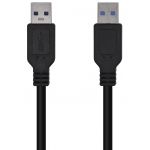 AISENS - Cable USB 3.0, Tipo A/M-A/M, Negro, 3.0m - A105-0448