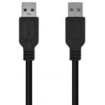 AISENS - Cable USB 3.0, Tipo A/M-A/M, Negro, 1.0m - A105-0446