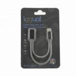 iggual - Cable USB OTG 3.0 USB-A/USB-C 20 cm negro - IGG317372