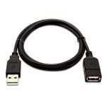 V7 - Cable alargador USB M/H de 1 m - Color negro - V7USB2EXT-01M