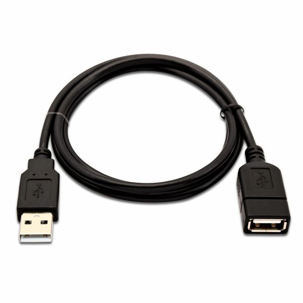 V7 Cable alargador USB M/H de 1 m - Color negro