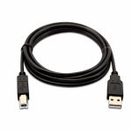 V7 - Cable USB negro con conector USB 2.0 A macho a USB 2.0 B macho 2m 6.6ft - V7USB2AB-02M-1E