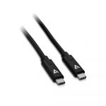 V7 - Cable USB negro con conector USB-C macho a USB-C macho 2m 6.6ft - V7UCC-2M-BLK-1E