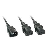 Lindy - 30039 cable de transmisión Negro 2 m C14 acoplador Acoplador C13 2 x - 30039