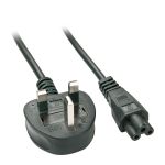 Lindy - 30409 cable de transmisión Negro 2 m C5 acoplador - 30409
