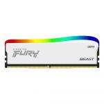 Memória RAM Kingston 8GB Fury Beast RGB SE DDR4 3600MHz CL17 Branca - KF436C17BWA/8