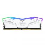Memória RAM Team Group Kit 32GB (2 x 16GB) DDR5 6000MHz Delta Branco RGB CL38 - FF4D532G6000HC38AD