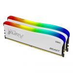 Memória RAM Kingston 16GB FURY Beast RGB SE (2x8GB) DDR4 3600MHz CL17 Branca - KF436C17BWAK2/16