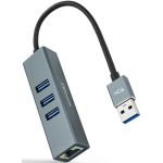 Nanocable Hub USB 3.0 a Ethernet Gigabit +3x USB 3.0 Aluminio - 10.03.0407