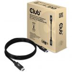 CLUB3D Cabo USB C 4 Macho - USB C 4 Macho 8K / 240W / 40Gbps (1 Metro) - CAC-1576