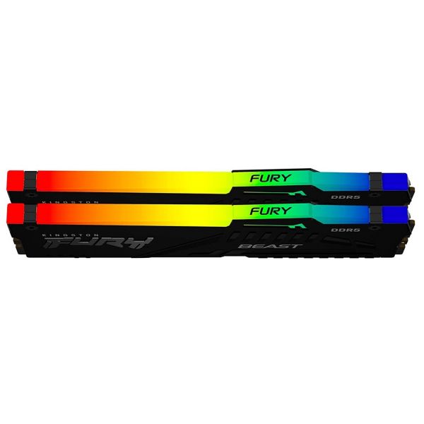 Memória RAM KINGSTON Pack 2x 32GB (64GB) DDR5 CL40 5600MT/s Fury Beast RGB Black