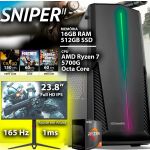 COMPUTADOR GAMING - I5 12400F / AMD RX 6600 8GB / 16GB RAM / 1TB SSD /  MONITOR NTECH RX2 23.8 165HZ 1MS - CHIP7 SPIDER V1 PLUS