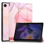 Capa Flip para Samsung Galaxy Tab A8 2021 10.5 X200 X205 TP Style Mármore Pink