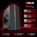 Switch Technology Desktop Gaming Silver V3 Powered By Asus i3-12100F 16GB 480GB SSD GTX 1650