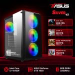 Switch Technology Desktop Gaming Silver V2 Powered By Asus i3-10100F 8GB 480GB SSD GTX 1650