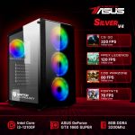 Switch Technology Desktop Gaming Silver V4 Powered By Asus i3-12100F 8GB 480GB SSD GTX 1660 Super