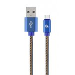 CABO USB TYPE C 2MT CABLEXPERT JEANS AZUL