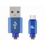 CABO USB TYPE C 1MT CABLEXPERT JEANS AZUL