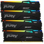 Memória RAM KINGSTON FURY Beast 64GB RAM DDR5 6000MT/s CL40 DIMM (Kit of 4) Black XMP