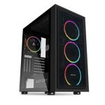 Abysm Caixa Atx Danube Kamp Tempered Glass Black 1XUSB 3.0 2XUSB 2.0