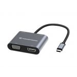 Conceptronic 4-in-1 USB 3.2 Gen 1 Docking Station HDMI VGA USB-A 100W USB PD