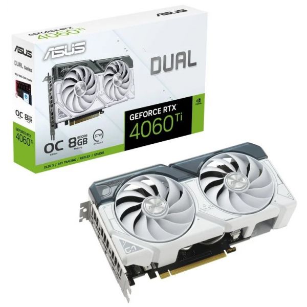 ASUS Dual GeForce RTX 4060 Ti White OC Edition 8GB GDDR6