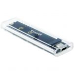 TooQ Caixa Externa SSD M.2 NVME PCI-E USB 3.1 Type C Transparente - TOOQTQE2200