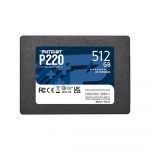 SSD Patriot Disco SSD P220 512GB Black, SATA Iii 6GB/s, 2,5´´ | Read: 550 - P220S512G25