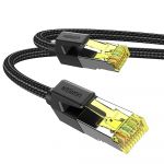 UGREEN Cabo de Rede NW150 Cat7 F/FTP Shielded Braided & Round 30AWG 0.5m Preto
