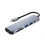 PcCom Essential Hub USB-C a HDMI/USB-C PD 87W/USB 3.0/SD/microSD
