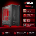 Computador Gaming Gold V10 Powered By Asus AMD Ryzen 5 5500 32GB 1TB SSD RTX 4060