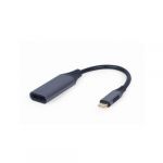Gembird Adaptador A-USB3C-DPF-01 USB-C para DisplayPort 4K 60Hz 15cm Cinza