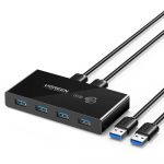 UGREEN Switch KVM US216 USB 3.0 2-em-4 Preto