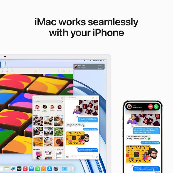 Apple iMac 24" Retina 4.5K M3 CPU 8 Cores GPU 10 Cores 8GB 256GB SSD Prateado