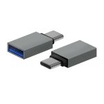Aisens Mini Adaptador USB-C Macho para USB 3.2 Fêmea Cinzento
