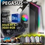 Computador Gaming I5 10400F Rtx 3050 8GB 16GB 512GB SSD Pegasus V30 Powered By Asus - CHIP7_PEGASUS_V30_PBA