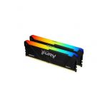 Memória RAM Kingston 32GB FURY Beast RGB (2x16GB) DDR4 3200MHz CL16 Black - KF432C16BB12AK2/32