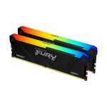 Memória RAM Kingston 32GB FURY Beast RGB (2x16GB) DDR4 3200MHz CL16 Black - KF432C16BB2AK2/32
