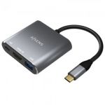 Aisens Conversor Usb-c Macho "3-EM-1" p/ HDMI Fêmea / USB-C Fêmea / USB A 3.0 Fêmea (15cm) - A109-0669